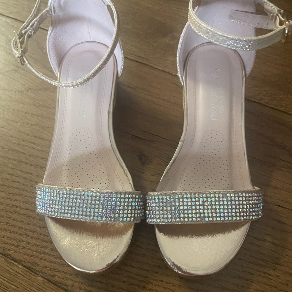 Shoes with sparkly crystals